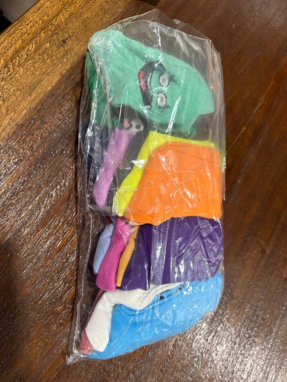 16 Pair Crazy Face Funny Multi Color Pack Socks  sz 6-9 NEW - Picture 2 of 2